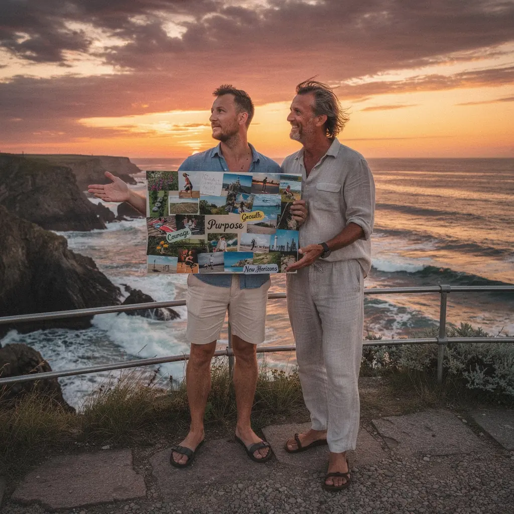 Personīgas izaugsmes seminārs ar dalībniekiem, kas strādā pie saviem mērķiem.